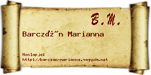 Barczán Marianna névjegykártya