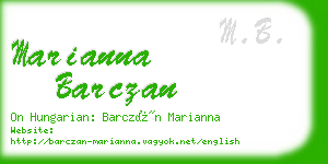 marianna barczan business card